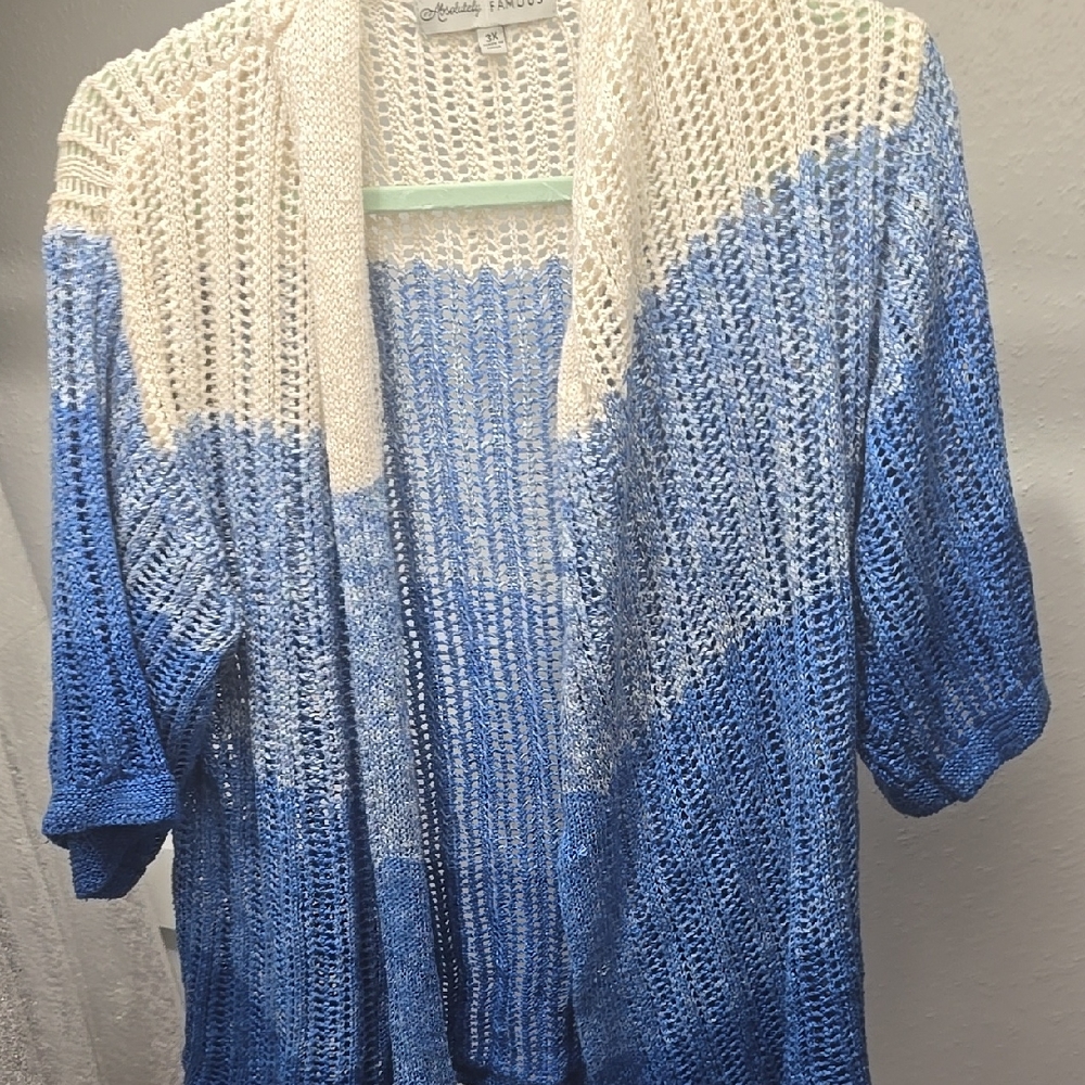 Blue and Cream Sweater